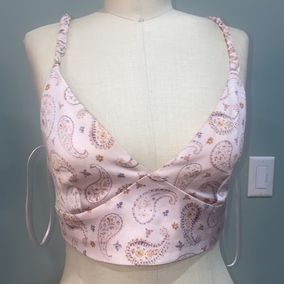 NWOT Zara paisley effect crop top‎ - Picture 2 of 12